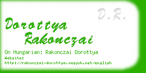 dorottya rakonczai business card